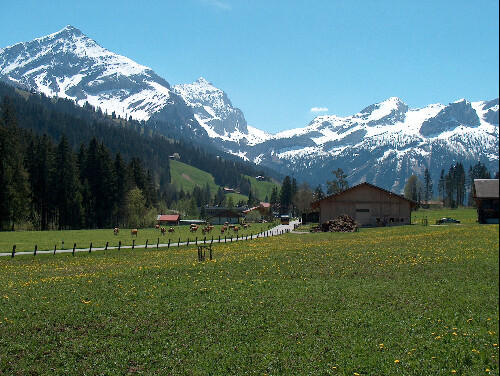 Hike with Ruth from Feutersoey along the Saane to Gsteig