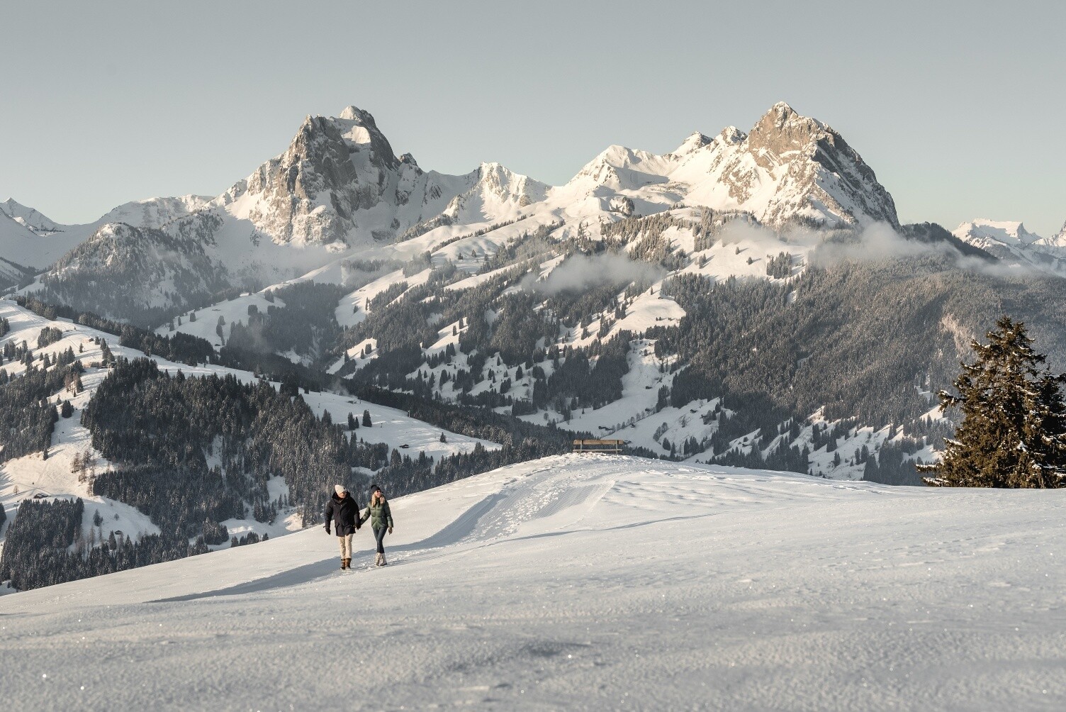 Winterwanderung mit Christian von Schönried via Bergmatte und Hugeli auf das Rellerli